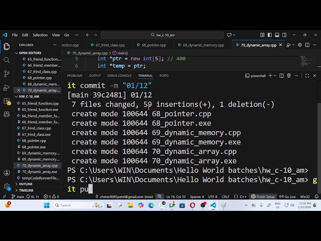 c++ live coding  ( pointer in  c++ )