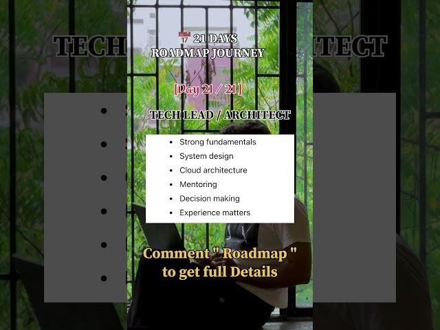 Day 21 / 21 | TECH LEAD / ARCHITECT ROADMAP | Saurabh Tiwari