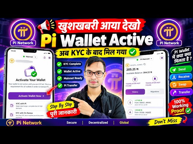 Pi Network New Update Today||How to Activate Pi Network Wallet||Pi Network Wallet Active||Pi Coin