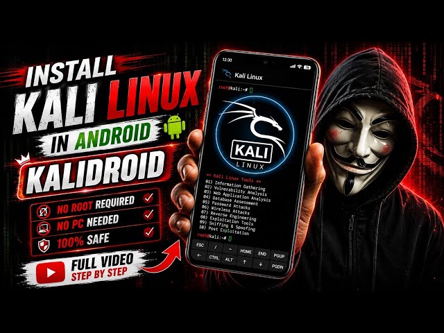 📱 Run Full Kali Linux on Android | No Root | No PC | Kalidroid Tutorial | Telugu 