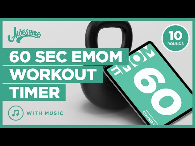 60 SECOND EMOM HIIT WORKOUT TIMER, 10 ROUNDS [WITH MUSIC]. SO AWESOME!