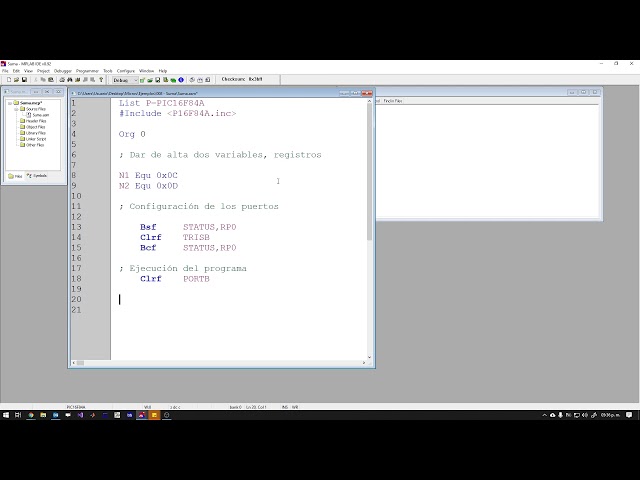 Microcontroladores - Ensamblador - 08 - Suma