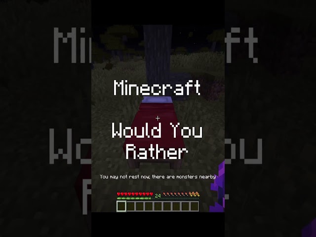 Minecraft Would You Rather #minecraftshorts