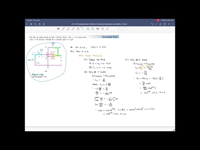 Example 7.14, Fundamentals of Electric Circuits, 7th ed, by Charles Alexander, Matthew Sadiku