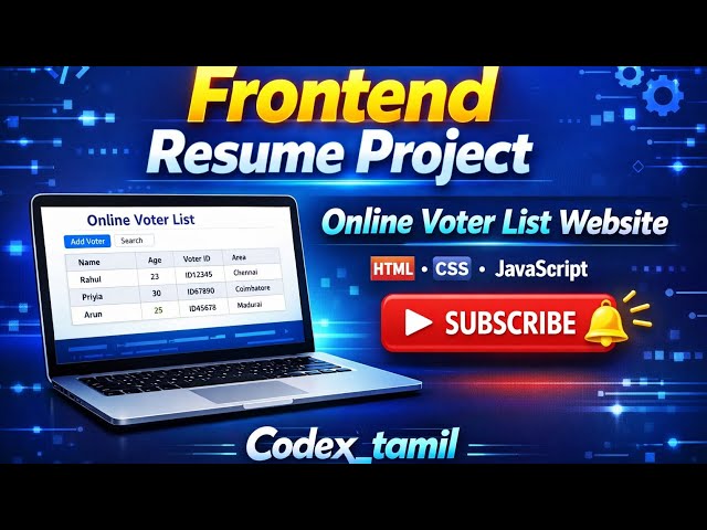 Online Voting System Project 🔥 | HTML CSS JavaScript | College Mini Project | Resume Project