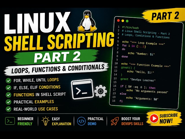 🔥 Linux Shell Scripting for Beginners | Part 2 | Hands-On Examples
