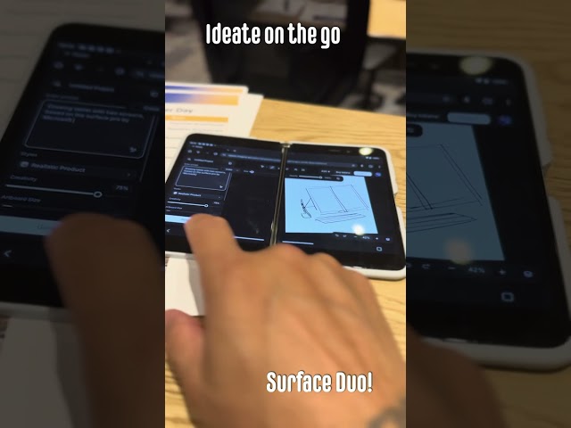 Drawing with AI on the Surface Duo 1st Gen w @imagineartofficial
