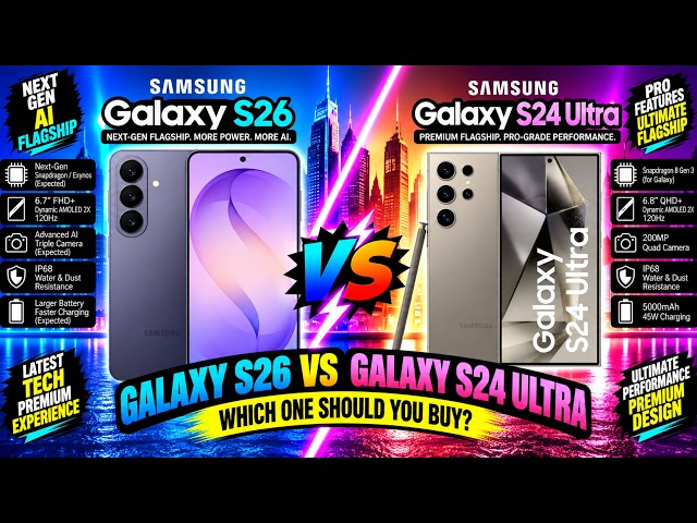 Galaxy S26 vs Galaxy S24 Ultra | Full Comparison | Which One Is Better?