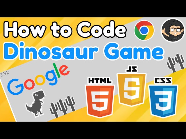 How to code Google Chrome Dinosaur Game in JavaScript HTML CSS