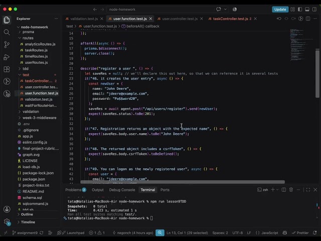 Code The Dream - Node 26.3, lesson 9 - Natalia Goncharov