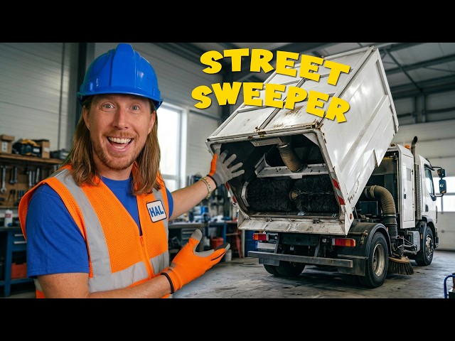 Handyman Hal Learns About Street Sweepers! 🚛🧹 Cleaning the Streets with Big Trucks and Awesome Tools