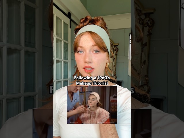 Following a 1960’s makeup tutorial! Love these vintage beauty videos @glamourdaze #makeup #60s