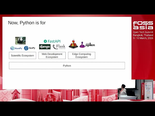 Python: Past, Present, and Future from dummies perspective, (James) Kanin Kearpimy, #FOSSASIA 2026