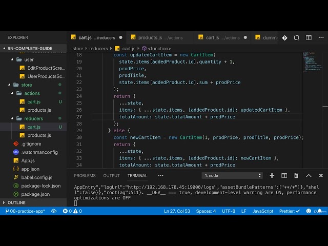 Adding Items to the Cart E-Commerce React Native App (Part-9)
