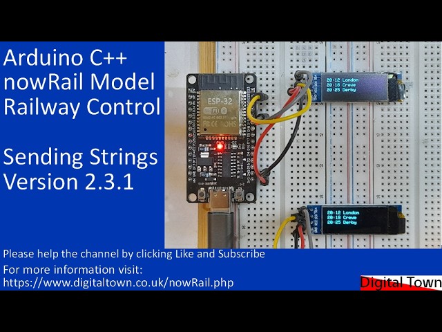 #211 Arduino C++ nowRail Model Railway Control - Sending text strings