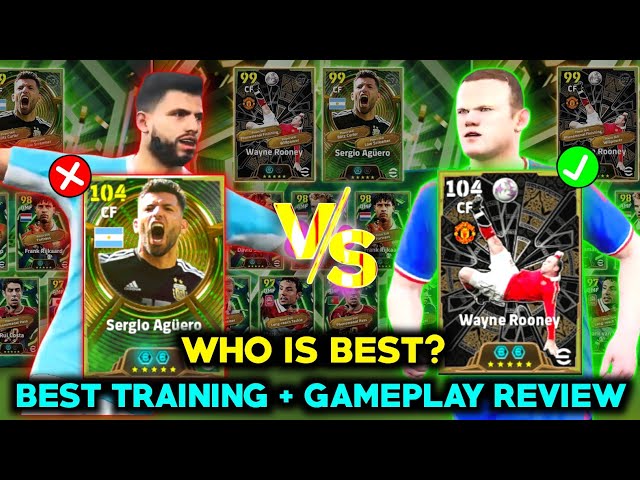 Don't choose wrong ‼️| Aguero vs Rooney Detailed comparison | Best training | efootball