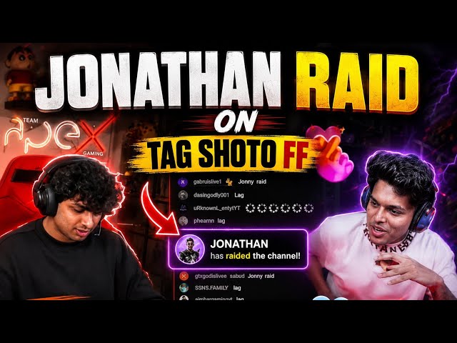 JONATHAN RAID ON TAG SHOTO FF🔥🫂🇮🇳 SHOTO CRAZY REACTION🔥👽📈 JONATHAN GIVE SOME LOVE 💕😘 #jonathangaming