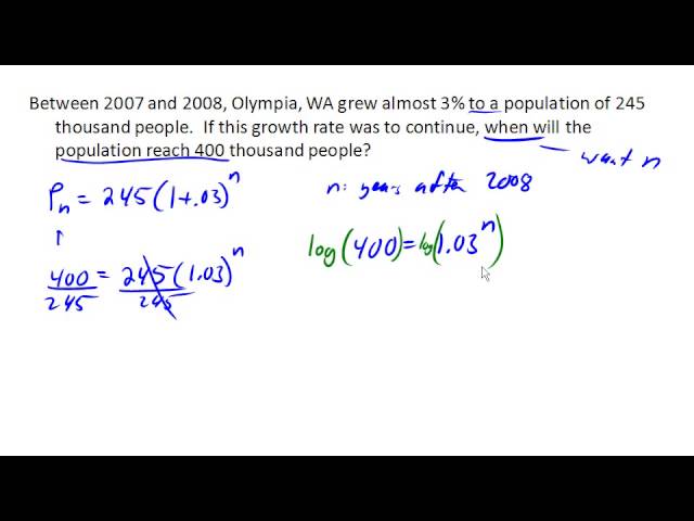 Using logs to solve for time