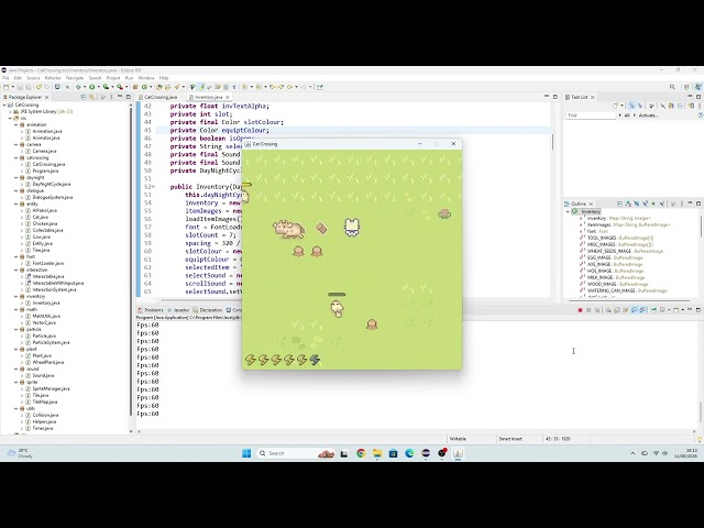 2D Tile Based Java Swing Game (Scrolling inventory)