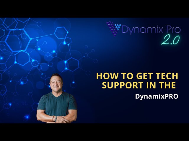 How to get tech support inside the DynamixPRO