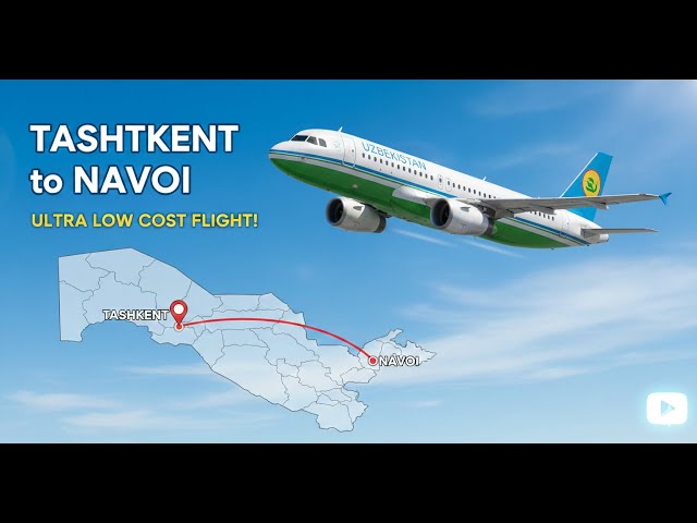 LIVE ✈️ Tashkent → Navoi | Uzbekistan Airways A320 🇺🇿 #aviation