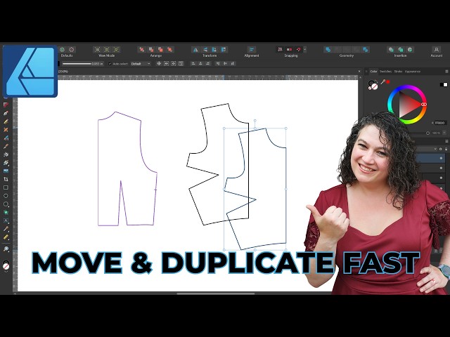 Affinity Designer for Pattern Making: The Move Tool