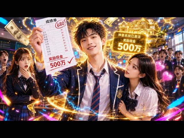 重生回高三，我当众拒绝拜金青梅！觉醒神豪系统，开局奖励500万，社恐豪门千金主动倒追，前女友悔疯了！#短剧 #短剧场 #男频短剧