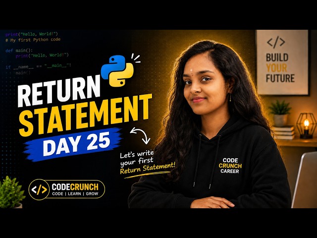 Still Confused About return? Learn in Just 5 Min!⚡| Day 25 | 100 Days of Python | Interview Question