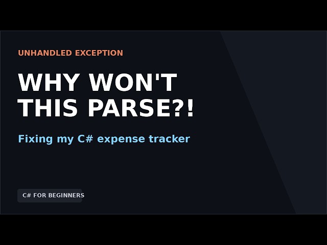 C# Classes for Beginners – Building a Real Expense Tracker