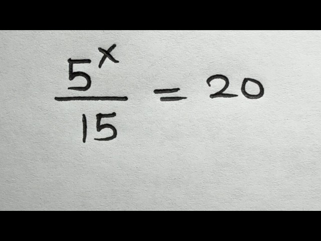 Solve for x in this nice exponential equation | Can you solve this? | Math Olympiad Mathematics