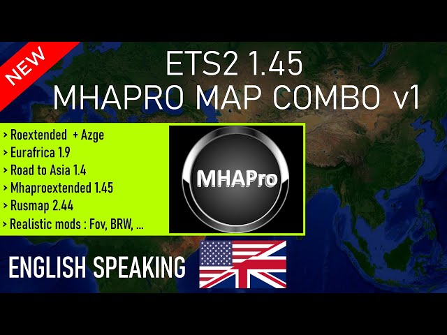 185 ENG | ETS2 1.45 MHAPRO MAP COMBO V1 WITH NEW ROEX FIX * EXCLUSIVE *
