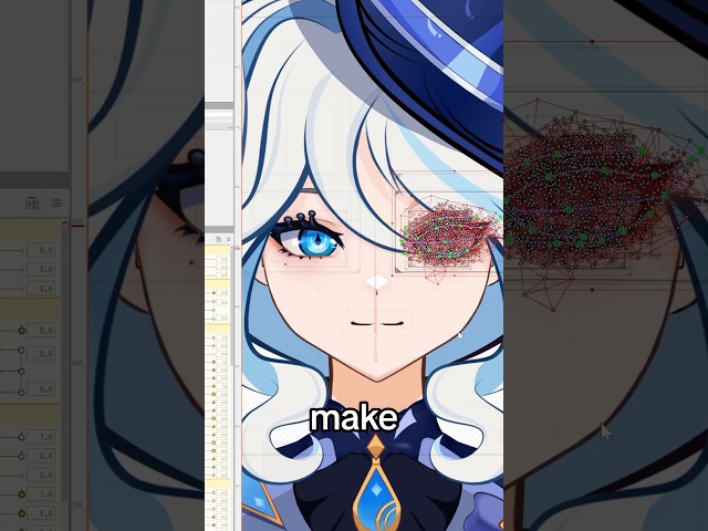 How to animate a Live2D Model with different eye colors 🌊 #genshinimpactfontaine #genshinimpact