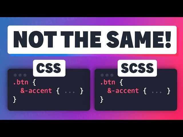 The differences between CSS and Sass Nesting