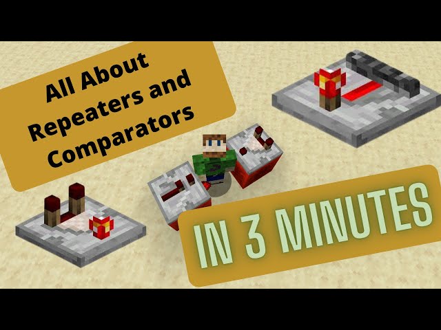 Tech Quickie: Repeater and Comparator explained in less than 3 minutes