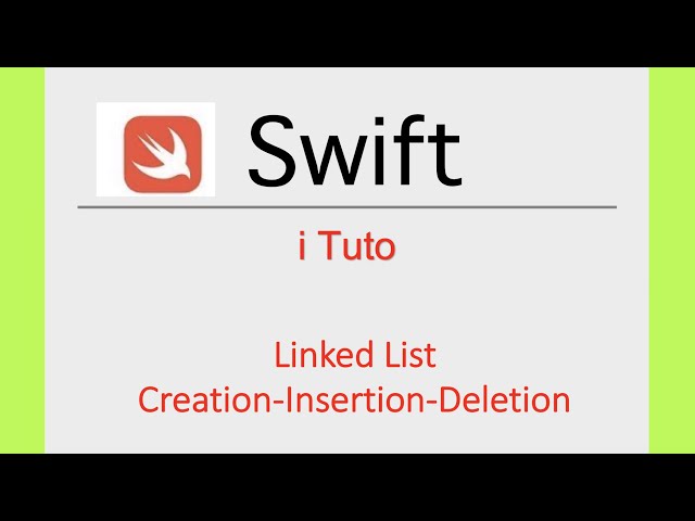 Swift Interview Question -  Linked List Data structure Algorithm. Create your own linked list.