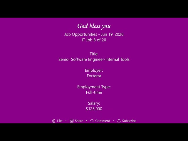 Daily IT Jobs Opportunities 2026-06-19