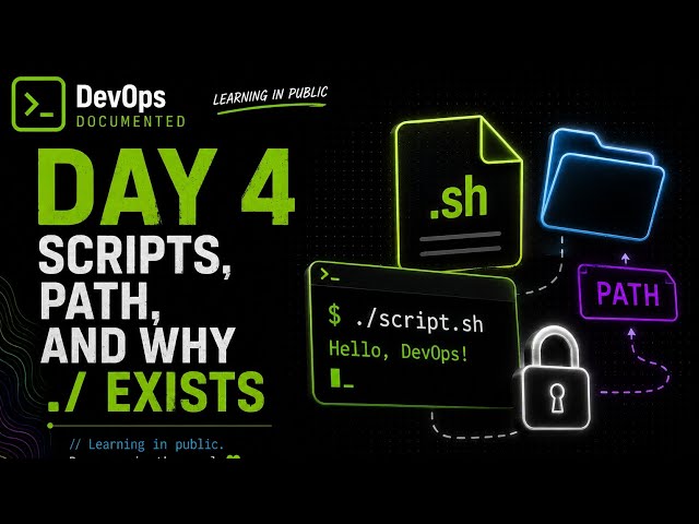 Day 4 of Learning DevOps From Scratch | Linux Scripts & PATH Finally Clicked