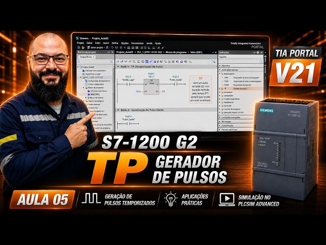 TIA Portal V21 Course: How to Use the TP Pulse Timer (Lesson 05)