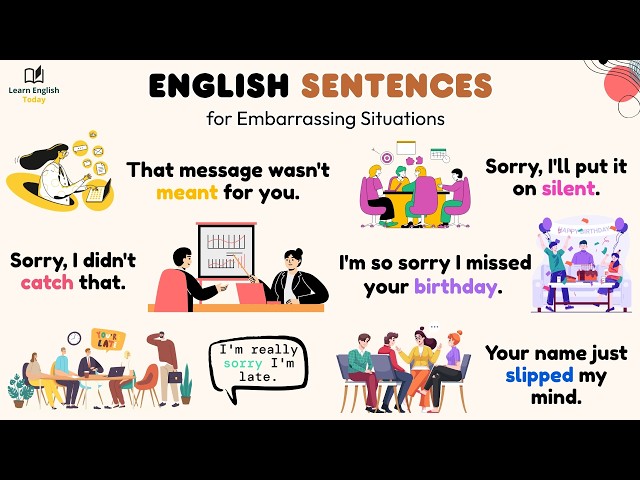 English Sentences for Embarrassing Situations | Speak Naturally in Real Life