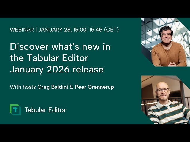 On-demand: Discover what's new in the Tabular Editor January 2026 release