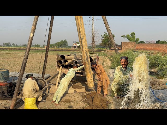 Amazing Deep Water Boring Process with Rig Technology|Submersible Pump Installation Start to Finish”