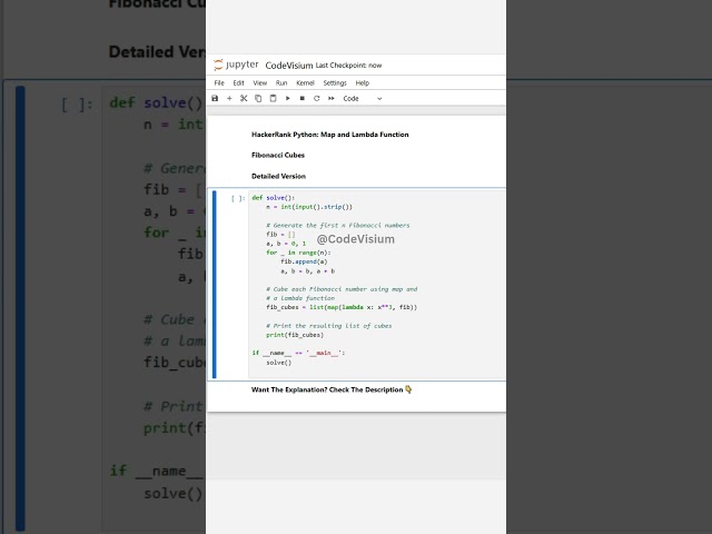 Fibonacci Cubes – Detailed Version #Python #Fibonacci #Lambda #Map