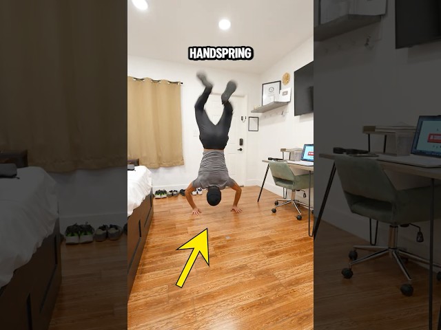 LEARN BACKHANDSPRING IN YOUR HOUSE🏠‼️ #tutorial #howto #gymnastics #shorts