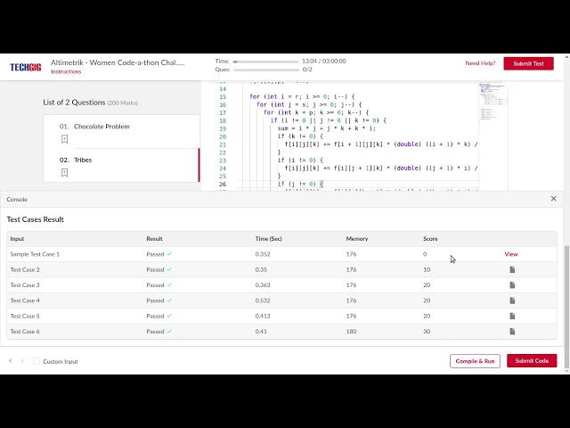 Tribes Problem | Techgig | Altimetrik - Women Code-a-thon Challenge | Passed all test cases
