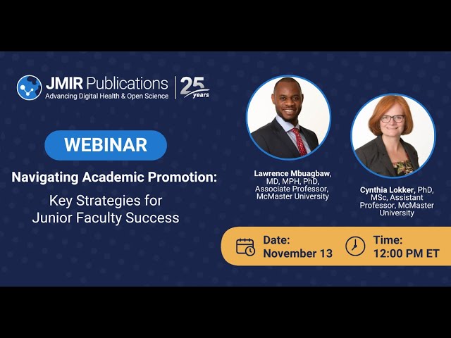 Webinar: Navigating Academic Promotion - Key Strategies for Junior Faculty Success
