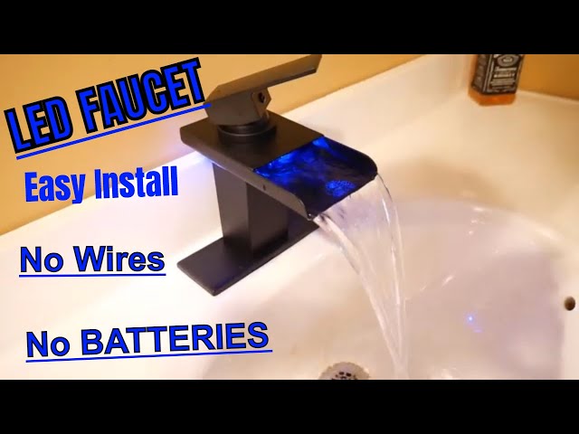 Waterfall Faucet with color changing Lights no wires or batteries easy install ! This is COOL