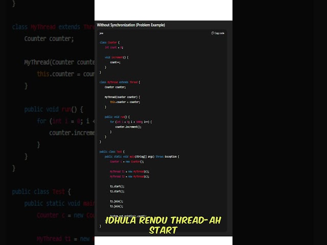 Day 17 of 30 Days | 30 Java Interview Questions 🚀❓ What is Synchronization in Java?
