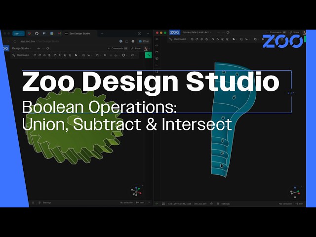 Boolean Operations: Union, Subtract & Intersect in Zoo Design Studio