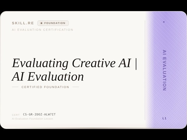 AI Evaluation: Evaluating Creative AI | AI Evaluation