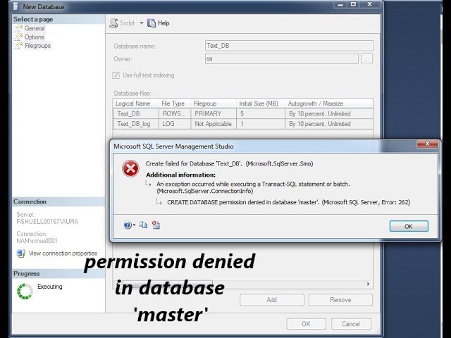How to fix CREATE DATABASE permission denied in database 'master' || SQL Server